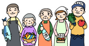 商店街の人々